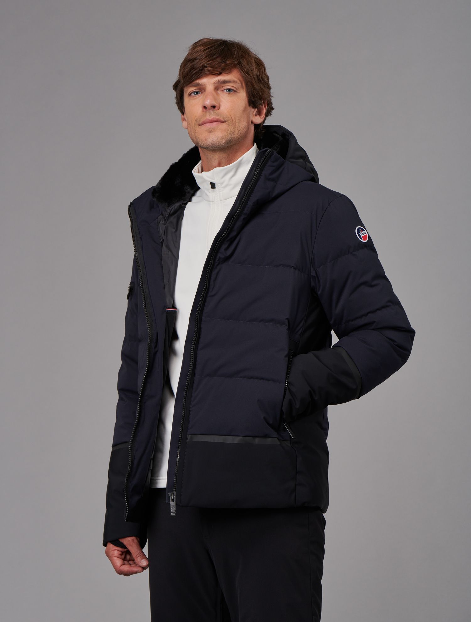 Fusalp - Abel jacket: stretch ski jacket with lined high collar and hood